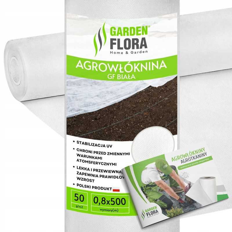 balta žieminė agrotekstilė gf 0,8x500m užvalkalas agrotekstilė atsilieka 50g