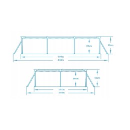 Taisnstūra karkasa baseins 300 x 201 cm