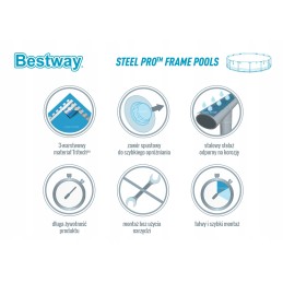 Didelis rotango baseinas 366x100, rėmas, pompos kopėčios