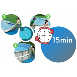 Didelis rotango baseinas 366x100, rėmas, pompos kopėčios