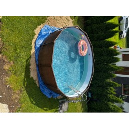 Didelis rotango baseinas 366x100, rėmas, pompos kopėčios