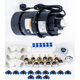 Jacuzzi siurblys su žalvario masažo purkštukais