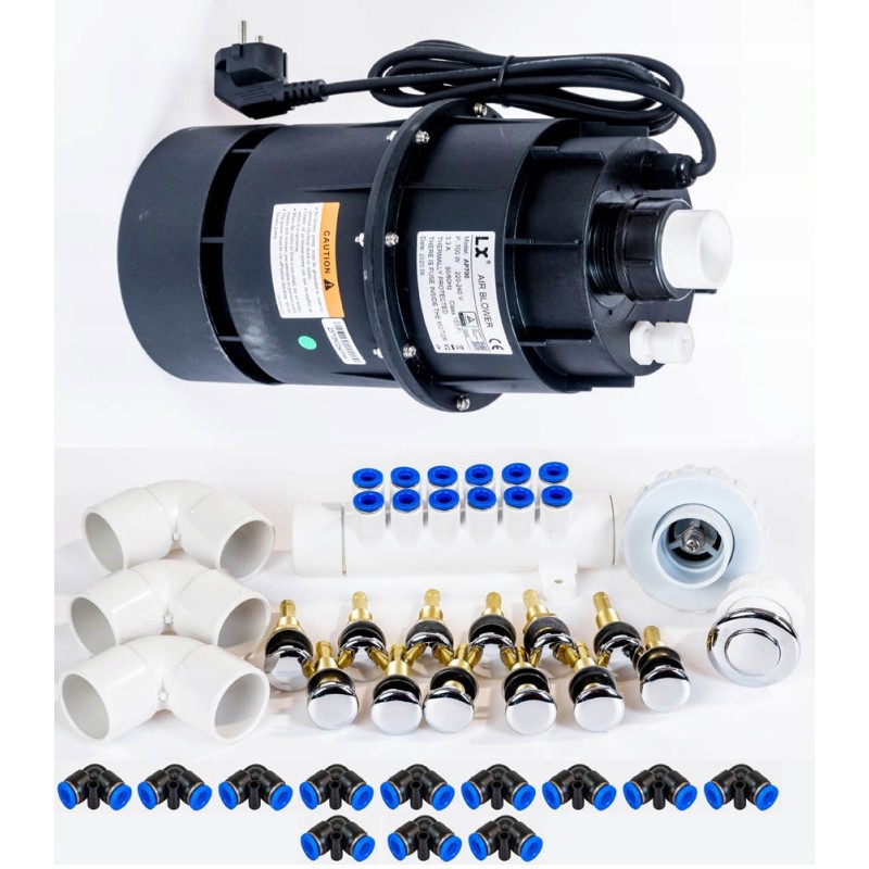 Jacuzzi siurblys su žalvario masažo purkštukais