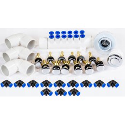 Sūkurinės vonios komplektas sūkurinėms vonioms, siurblys su 12 purkštukų