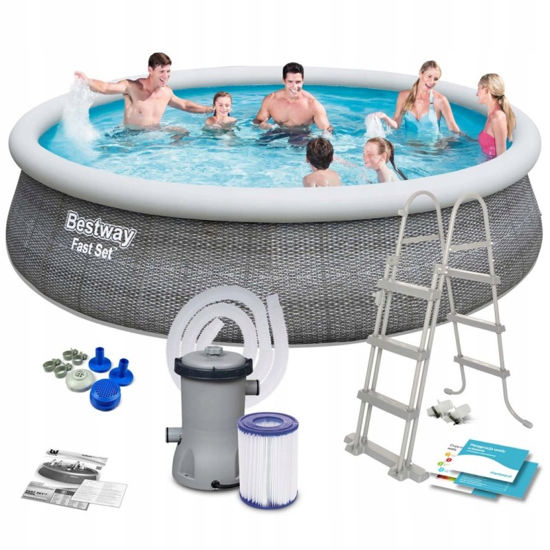 Išsiplečiantis sodo baseinas 457 x 107 cm 11in1 bestway