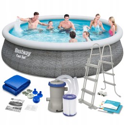 Išsiplečiantis sodo baseinas 457 x 107 cm 11in1 bestway