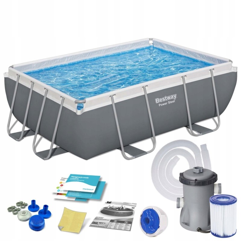 Plieninis sodo baseinas 282 x 196 x 84 cm 10in1 bestway 56629n