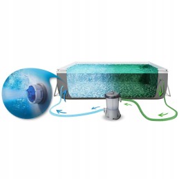 Plieninis sodo baseinas 282 x 196 x 84 cm 10in1 bestway 56629n