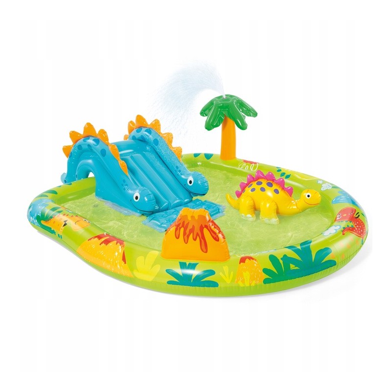 Pripučiamas baseinas, vandens žaidimų aikštelė, dinozaurai + aksesuarai