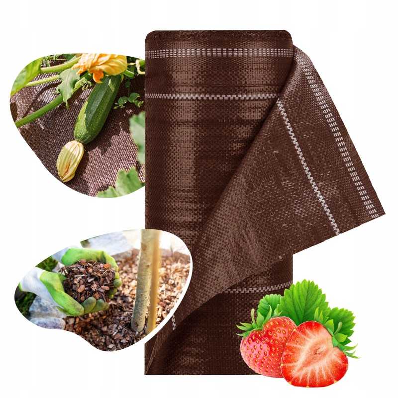 Rudas nuo piktžolių agrotekstilė 1,6x100m agrotekstilės kilimėlis piktžolėms 77g