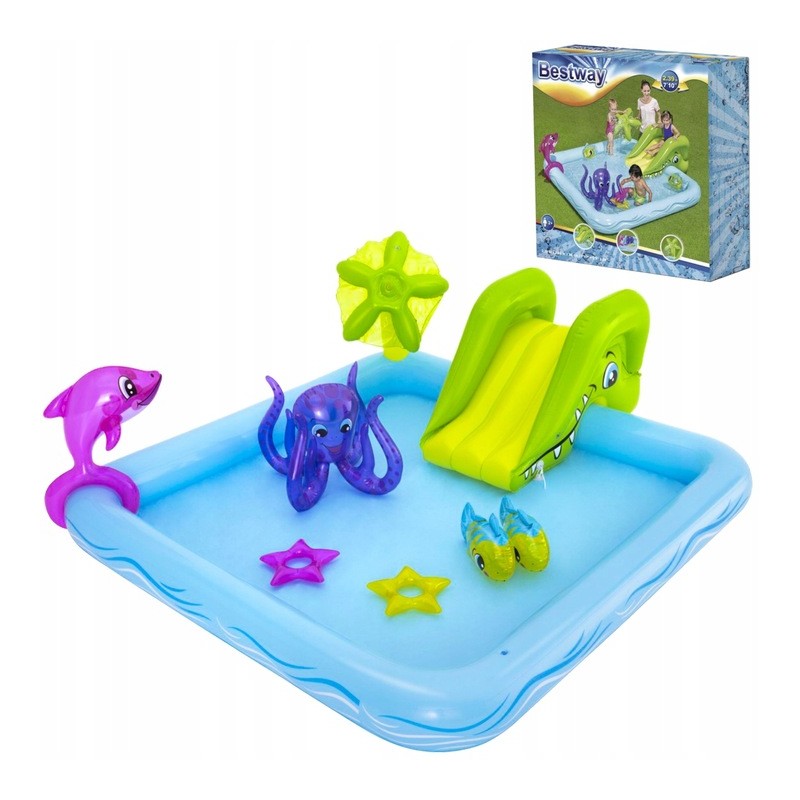 Baseinas, čiuožykla vaikams, žaidimų aikštelė, didelis dydis