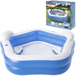 Pripučiamas sodo baseinas su atlošais, šeimos baseinas