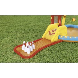 Pripučiama vandens žaidimų aikštelė, baseinas, čiuožykla, boulingas