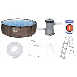 Karkasinis baseinas 366x100 bestway rotango 56709 10in1