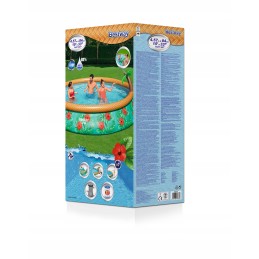 Bestway 57416 greitas išsiplėtimo baseinas su palme ir filtro pompa 4 57 m x