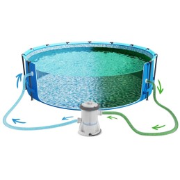 Plieninis sodo baseinas 366 x 76 cm komplektas 15 in 1 b