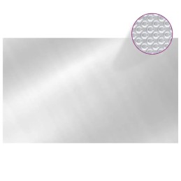 Vidaxl stačiakampė baseino danga 1000 x 600 cm pe sidabrinė