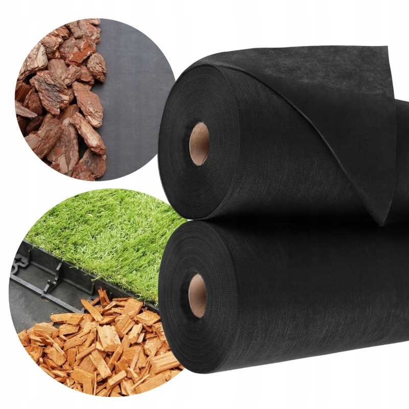 Augalinis audinys juodas 1 6m 50g uv 360m bellushortus