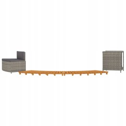 1 x rankinis SPA korpusas su suoliuku ir laipteliais iš rotango plieno akac medienos