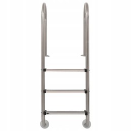 Vidaxl baseino kopėčios su 3 pakopomis nerūdijančio plieno 304 120 cm