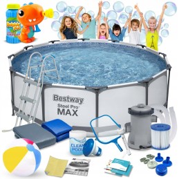 Rėmas sodo baseinas 366 x 100 cm 17in1 bestway 56418 čiulpimo mašina