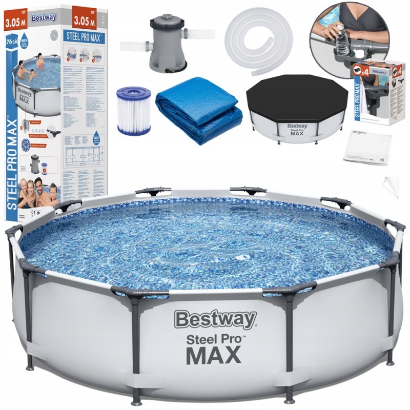 Karkasinis baseinas 305x76cm 17in1 daugiafunkcis sodas