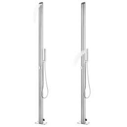 Vidaxl sodo dušas 220 cm nerūdijančio plieno