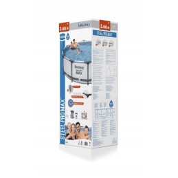 Sodo baseino rėmas su bestway siurbliu 366x100 komplektas su kopėčiomis max 22in1