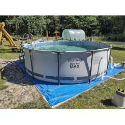 Sodo baseino rėmas su bestway siurbliu 366x100 komplektas su kopėčiomis max 22in1