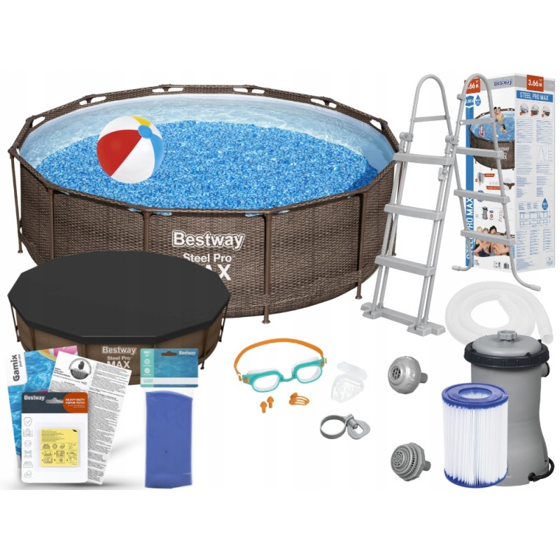 Bestway karkasinis sodo baseino 366x100 uždangalas