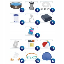 Bestway karkasinis sodo baseino 366x100 uždangalas