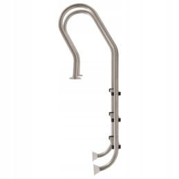 Baseino kopėčios su 3 laipteliais, nerūdijančio plieno, 120 cm