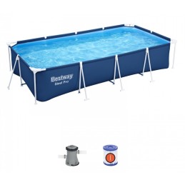 Karkasinio baseino šeimos plieno pro 400x211x81 bestway 3in1 filtro siurblys