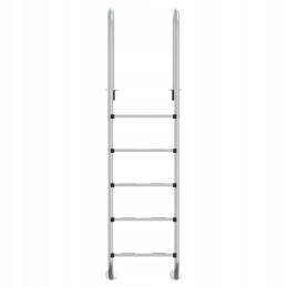 Baseino kopėčios, plieninės 304, 54x38x211 cm, sidabrinės