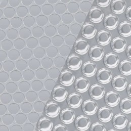 Vidaxl stačiakampė plaukiojanti saulės folija baseinui 10x5 m sidabrinė