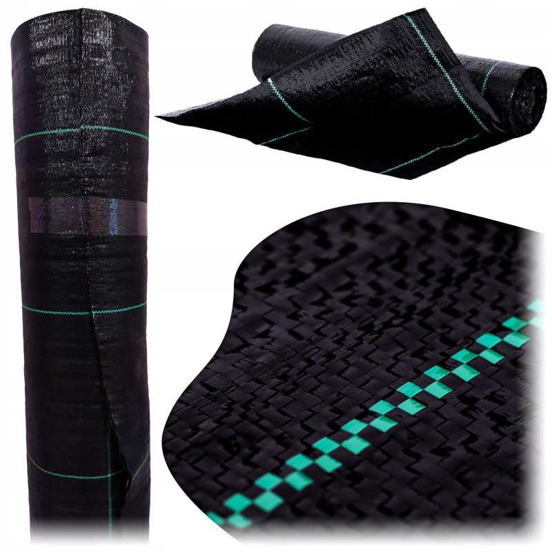 Juoda agrotekstilė piktžolėms, storas, stiprus UV kilimėlis, 100g, 1,1x100m