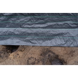 Juoda agrotekstilė piktžolėms, storas, stiprus UV kilimėlis, 100g, 1,1x100m