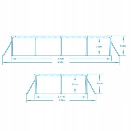 Karkasinis baseinas 400x211x84 cm 16in1 bestway 56405 stiprus siurblys