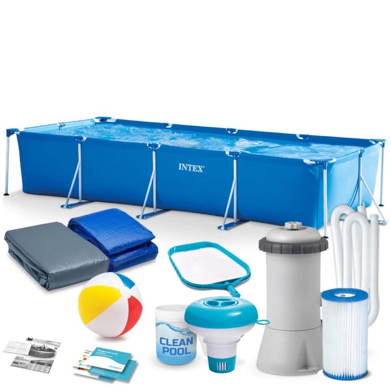 Karkasinis baseinas 450x220x84 cm 14in1 intex 28274