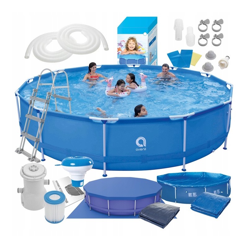 Apvalaus rėmo baseinas 450x450, Avenli komplektas