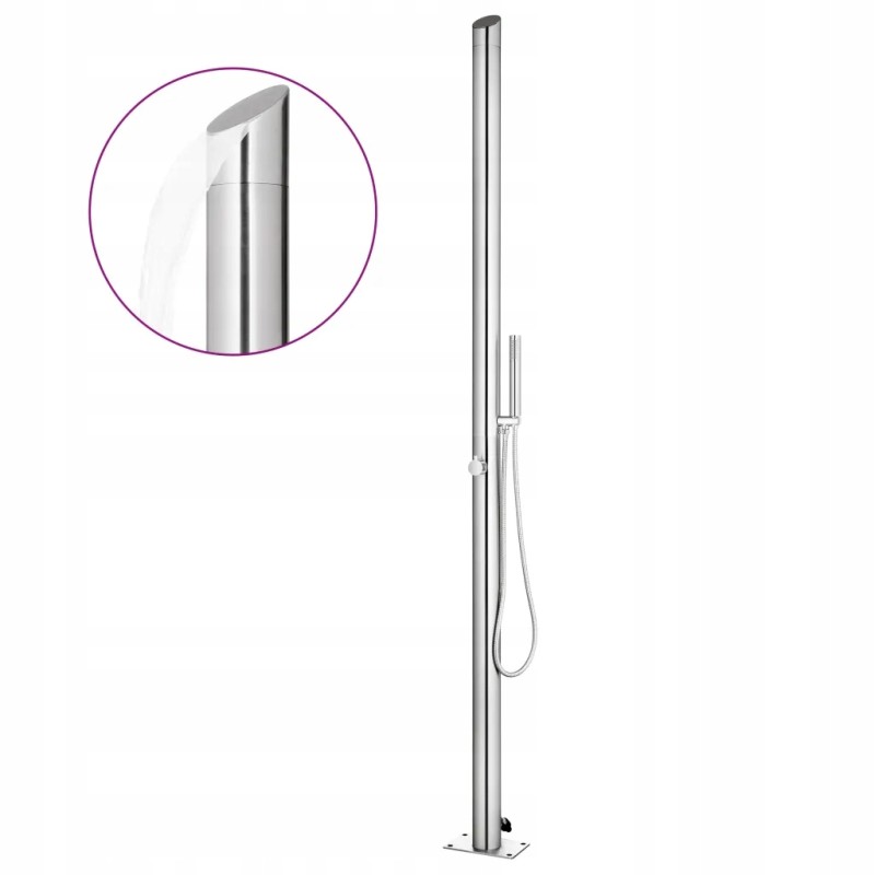 Sodo dušas 220 cm, nerūdijantis plienas