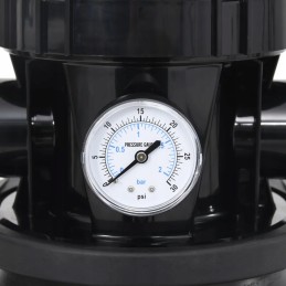 Smėlio baseino filtras su 6 krypčių vožtuvu, juodas