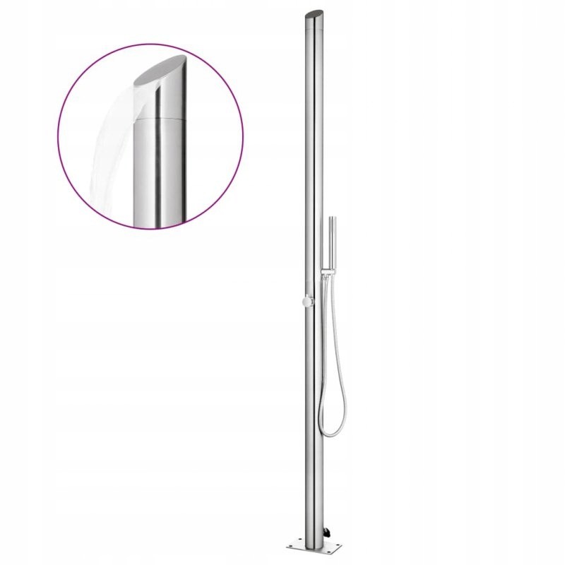 Sodo dušas 220 cm, nerūdijantis plienas