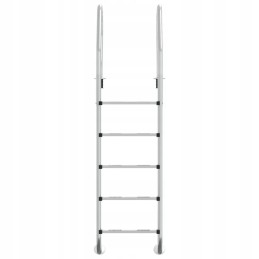 Baseino kopėčios, 304 plienas, neslystantis, 54x38x211 cm, sidabras