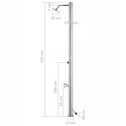 Garden shower 215 stainless steel