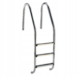 Stainless steel ladder 3 steps wide m00154