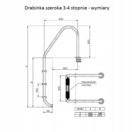 Nerūsējošā tērauda kāpnes 3 pakāpienus platas m00154