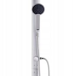 Garden shower with brown base 220 cm aluminum
