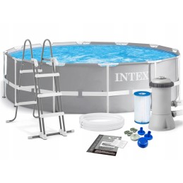 Sodo baseinas su rėmu 366x99 intex kopėčiomis