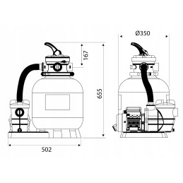 Tebas mini Saturn 350mm filtrų komplektas